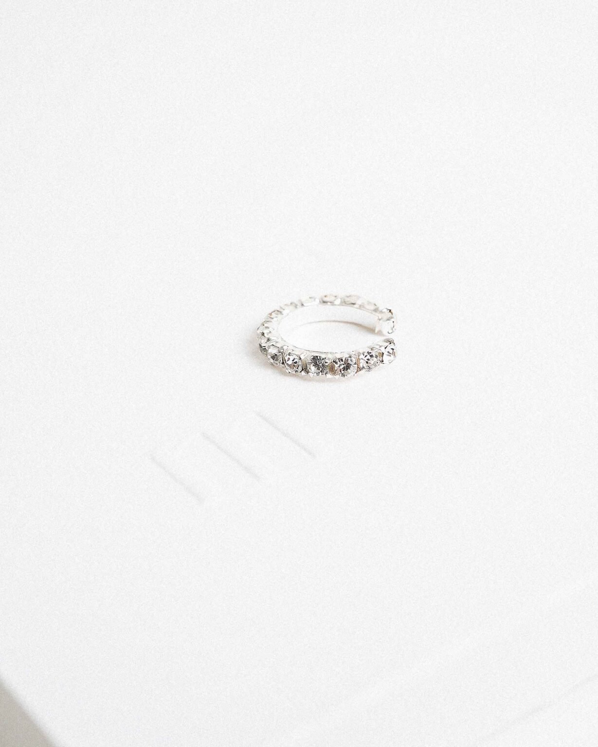 Puošnus 925 sidabrinis ear cuff su cirkoniais 'Kim'